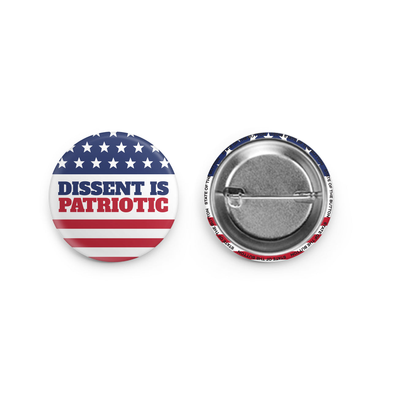 dissent is patriotic pinback button