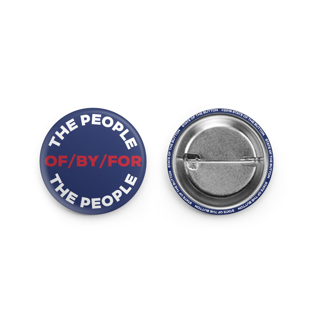 of by for the people pinback button