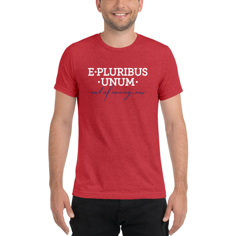 E Pluribus Unum: T-Shirt on a man