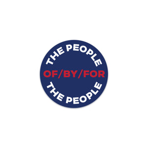 of by for the people decal sticker