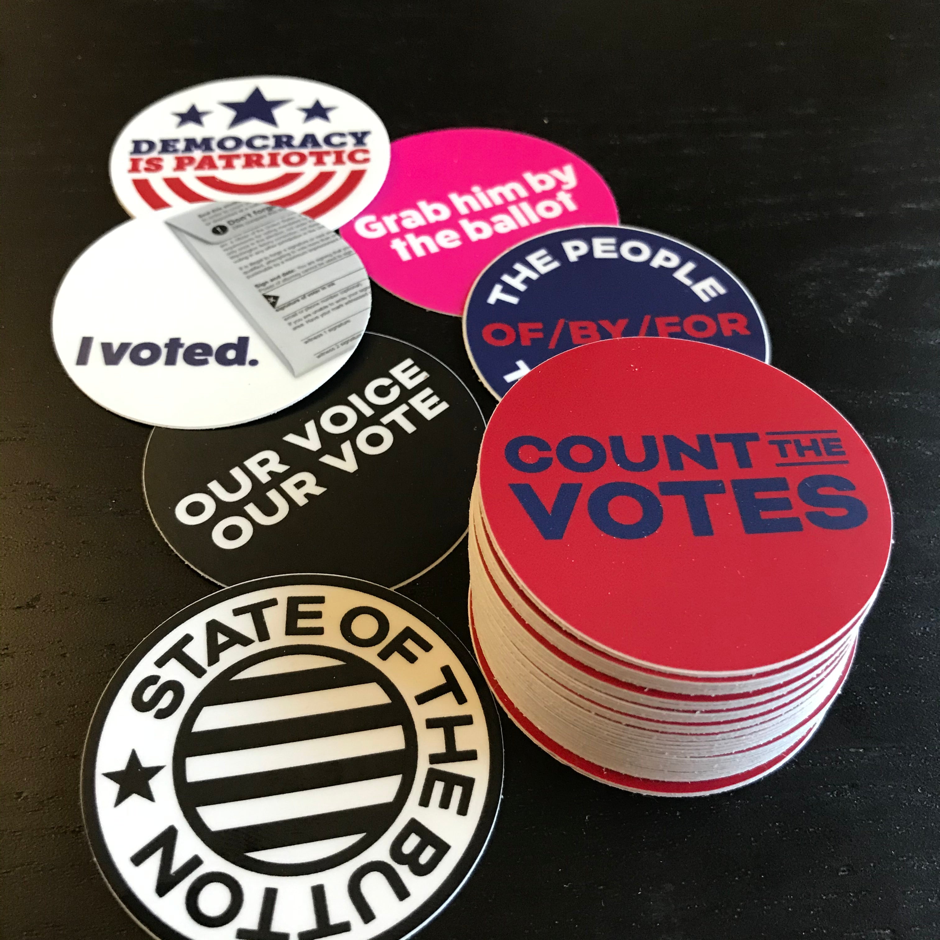 COUNT THE VOTES Stickers